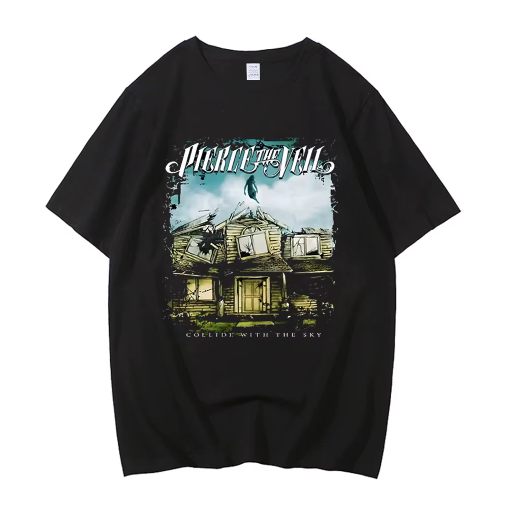 Pierce The Veil t-shirt femmes bande à manches courtes coton noir unisexe chemise t-shirt hommes été