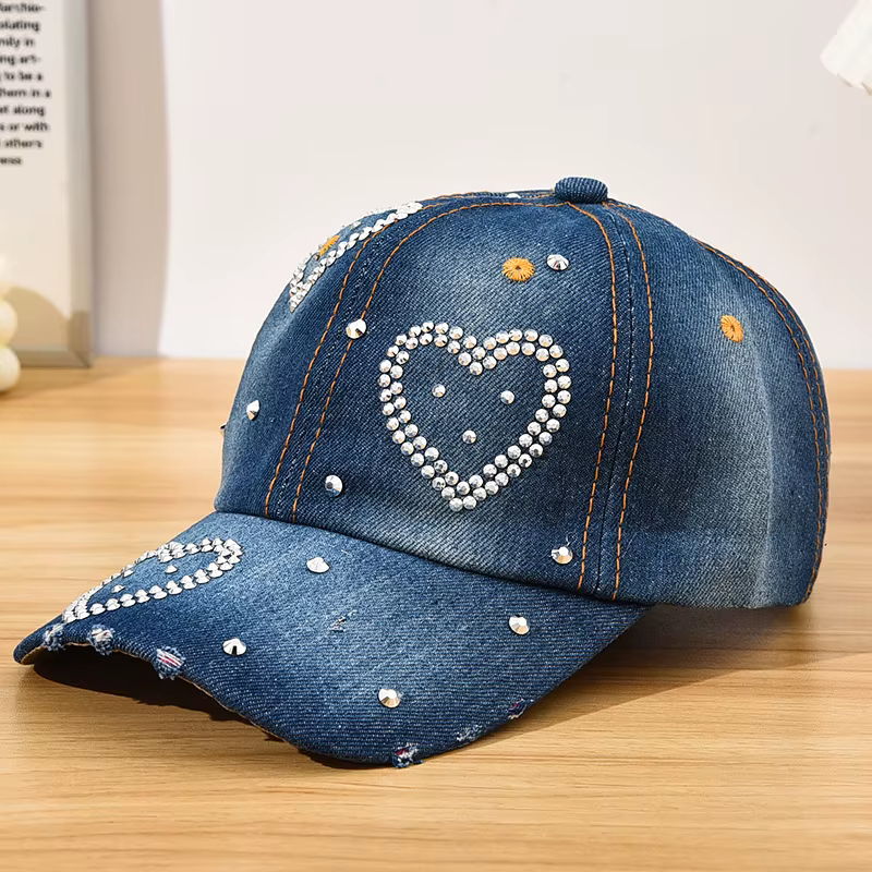 Casquette de baseball incrustée de diamants, style Y2K, motif étoile, design décontracté, boucle arr