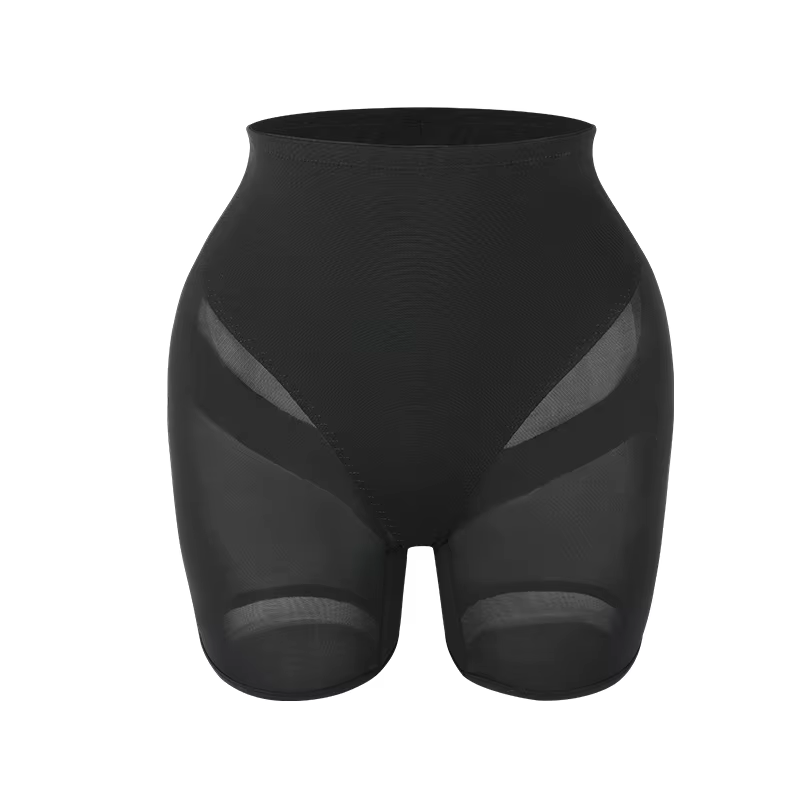 Culotte gainante sexy pour femme, taille haute, double couche en maille, coupe en V au dos, effet ve