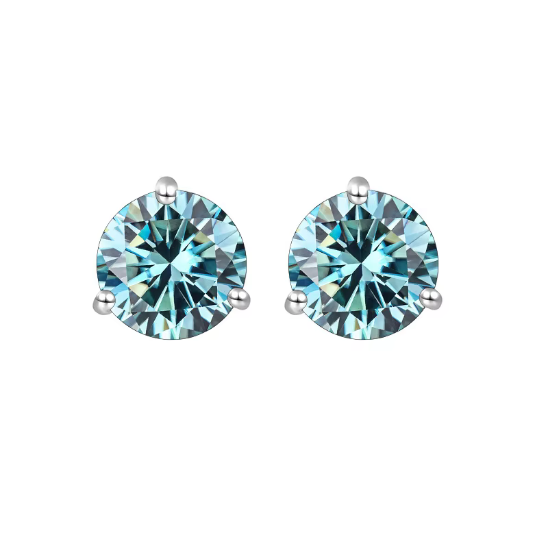 Gica Gema-Boucles d'oreilles à tige en diamant Moissanite pour femme, argent regardé S925, haute qua