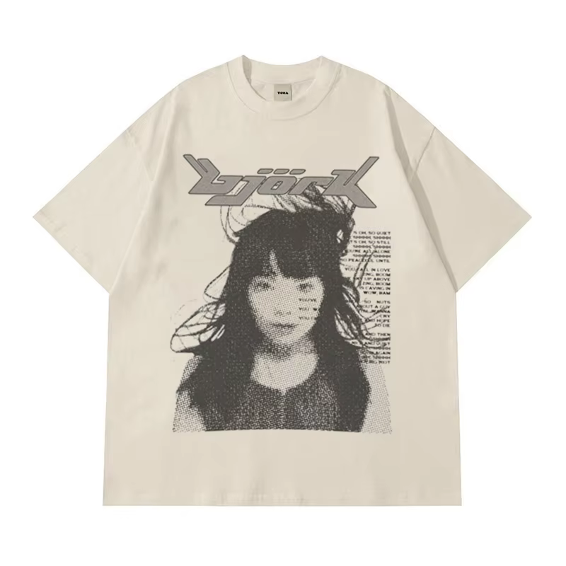 T-Shirt femme Bjork t-shirts Y2k hauts été coton Harajuku graphique manches courtes mode coréenne es