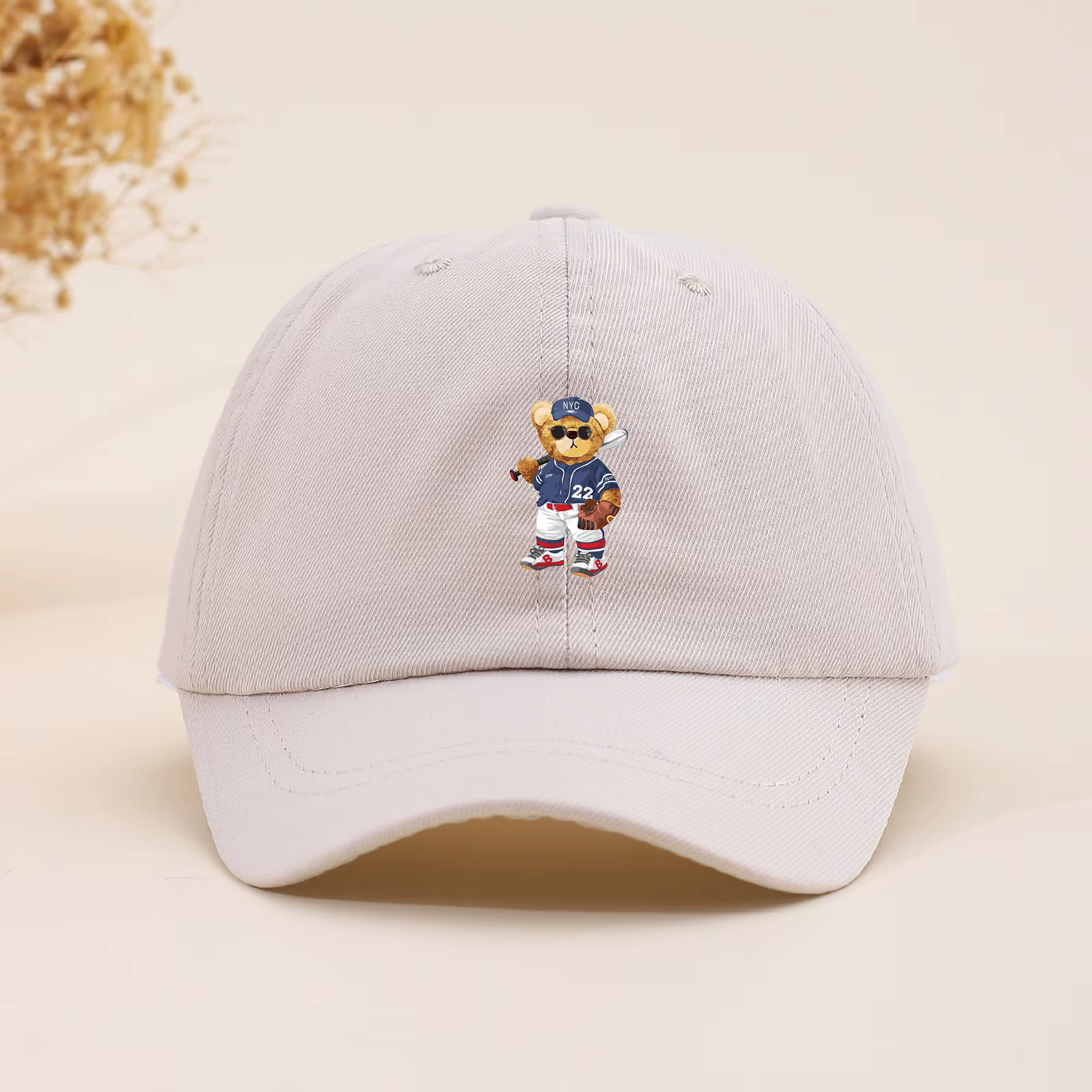 Casquette de Baseball ours en peluche pour enfants, chapeau de soleil pour garçons et filles, réglab