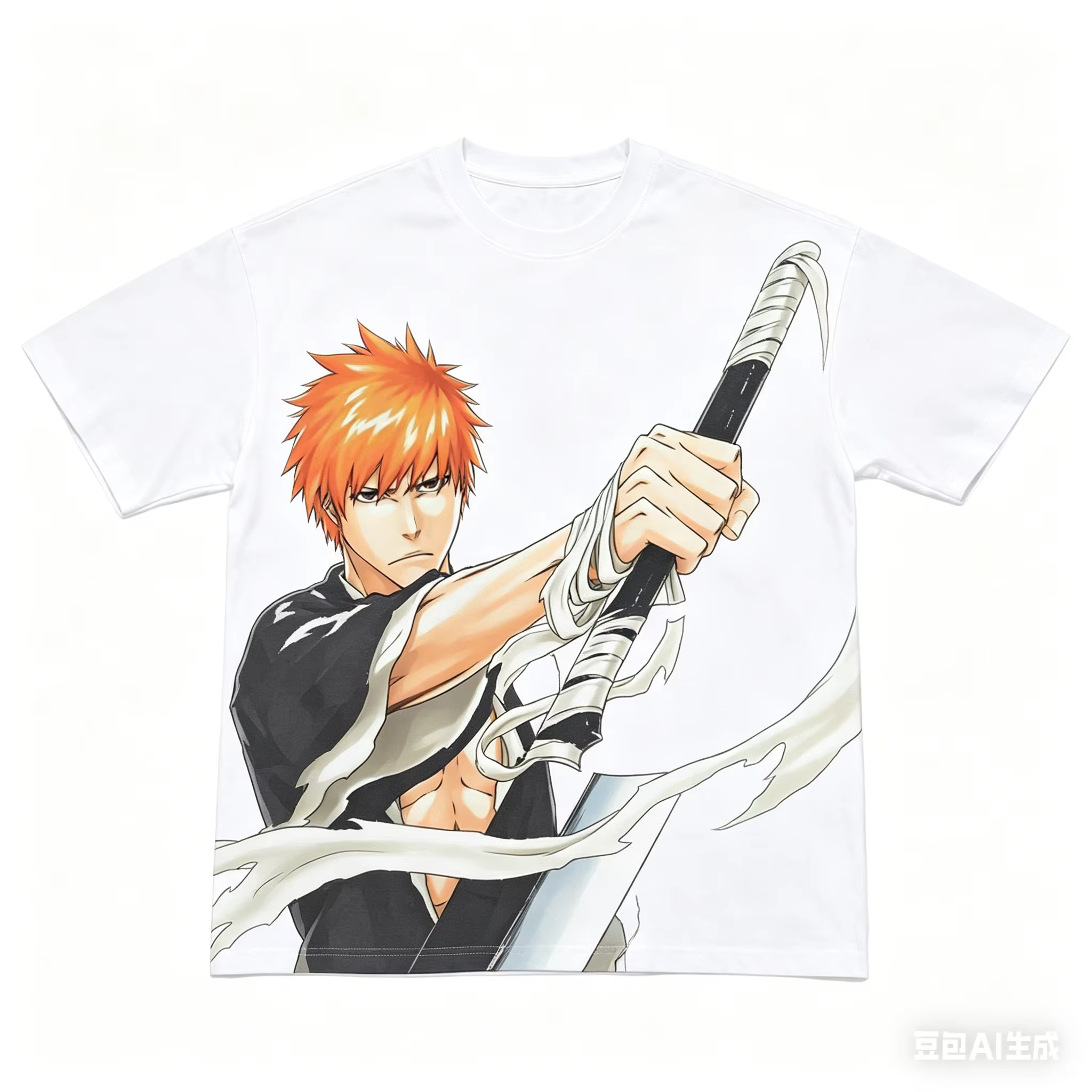 T-shirt en coton délavé, vêtements personnalisés, nouveau modèle, T-shirt Anime, vêtements toute l'a