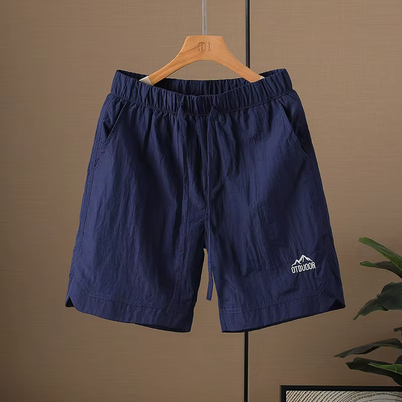 Shorts de randonnée d'été pour hommes, légers, à séchage rapide, avec taille élastique et cordon de 