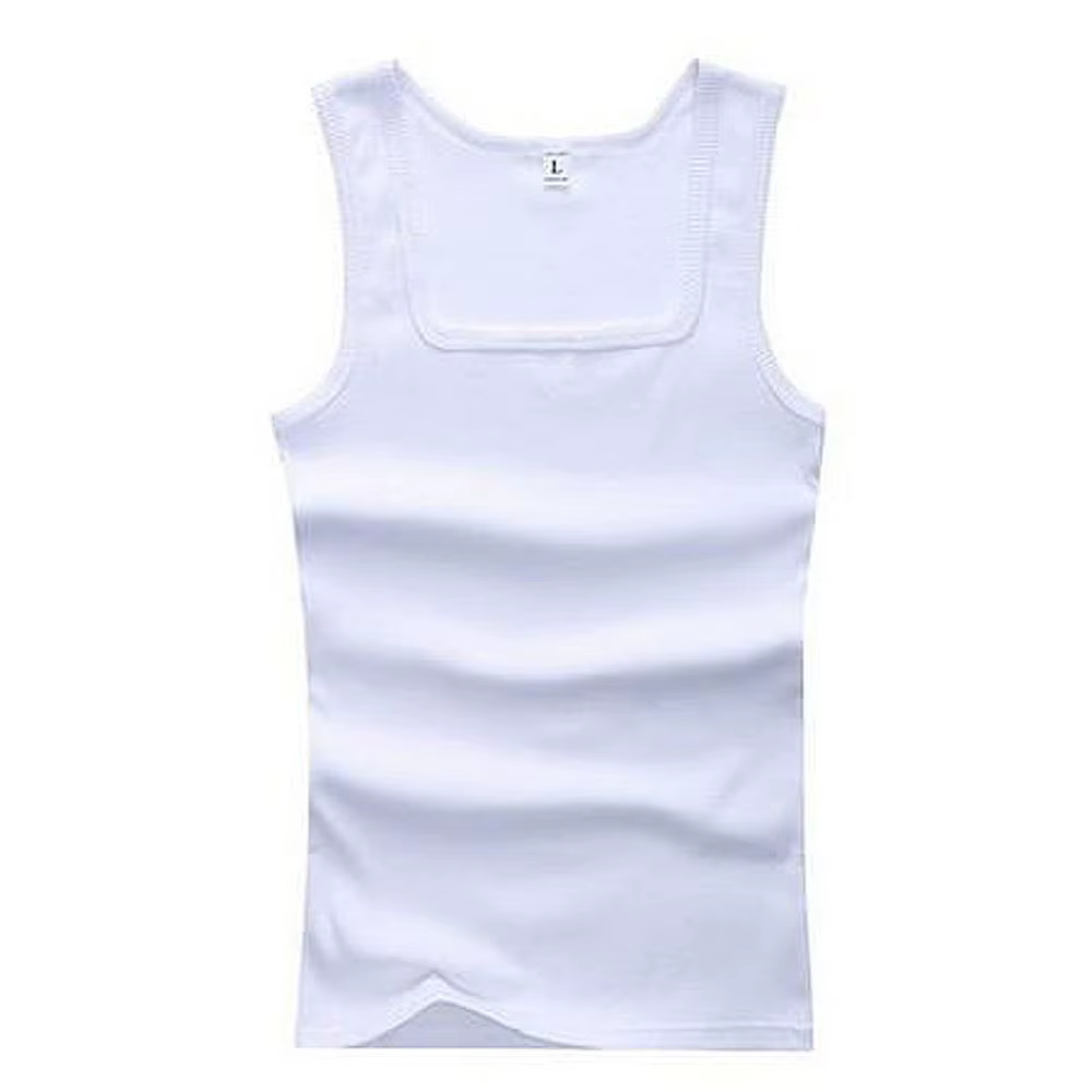Offre spéciale été hommes vêtements femmes basique élastique débardeur pur coton sans manches hommes