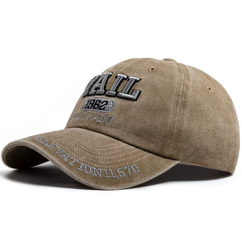 Casquette de baseball pour hommes mode VAIL lettre brodée coton capote femmes chapeaux été décontrac
