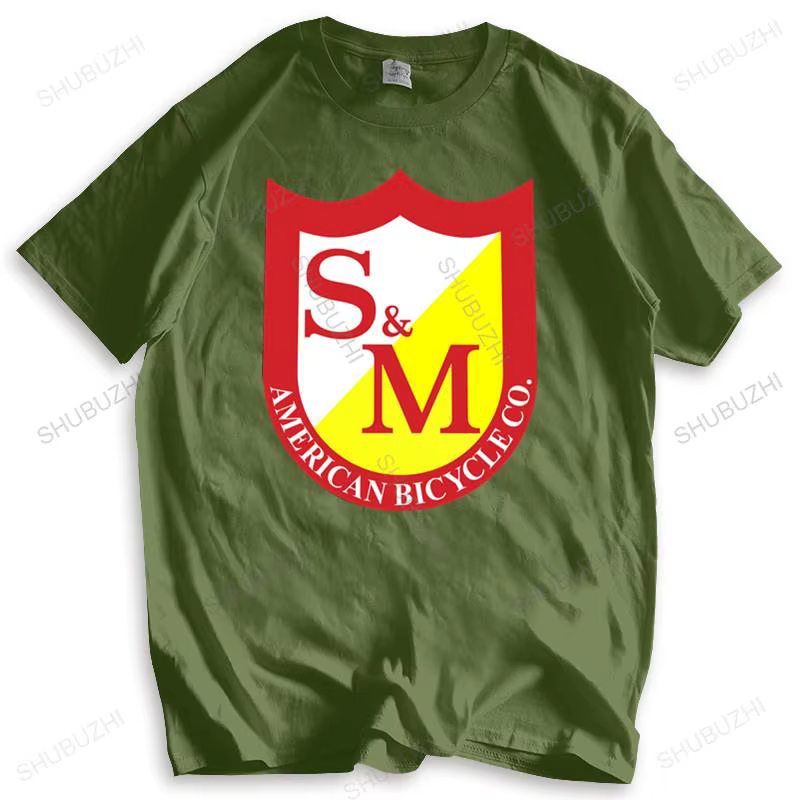 T-shirt en coton avec logo de vélo Bmx S & M-Box pour hommes, haut de marque, t-shirts drôles, livra