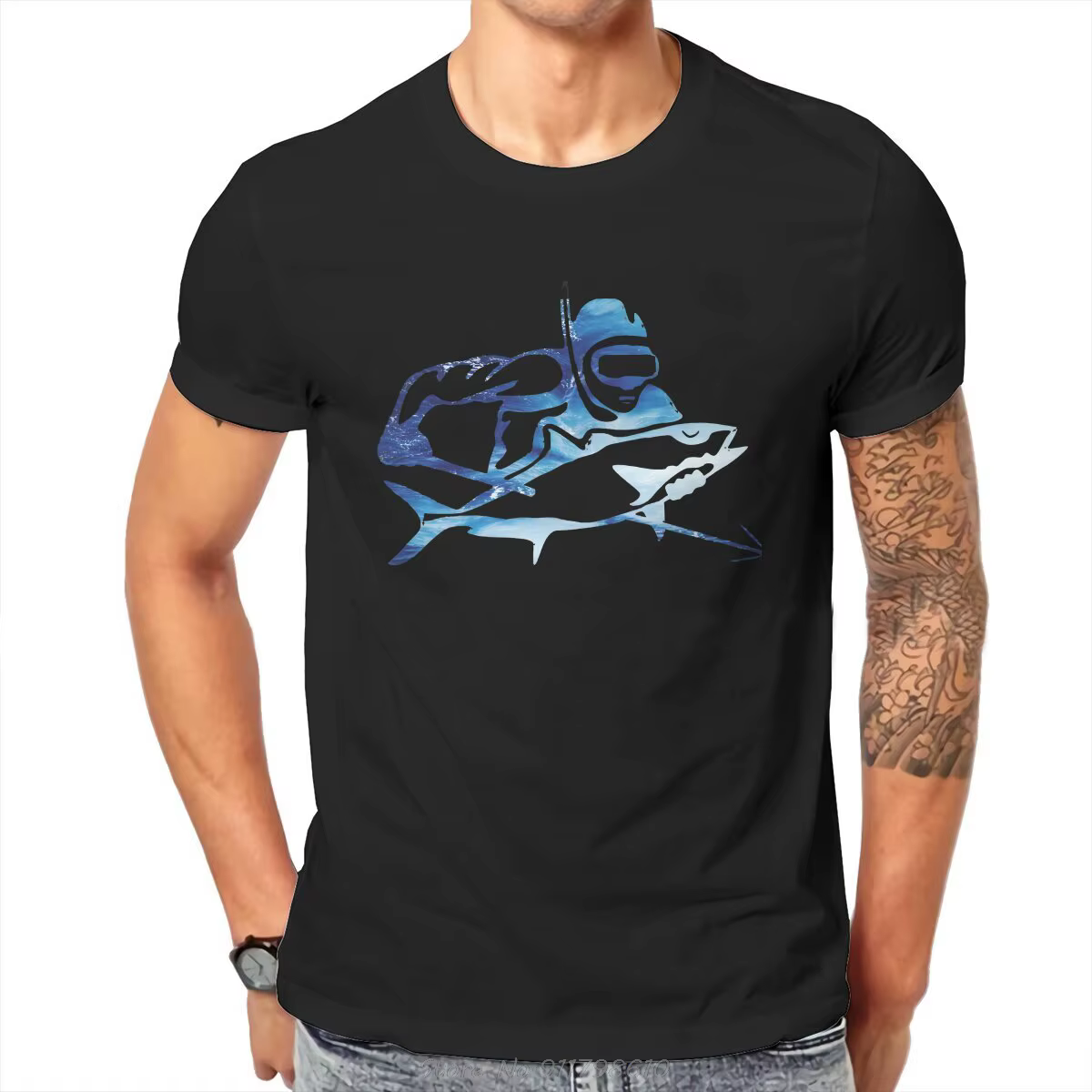 T-shirt de plongée sous-marine pour homme, vêtements originaux, à la mode