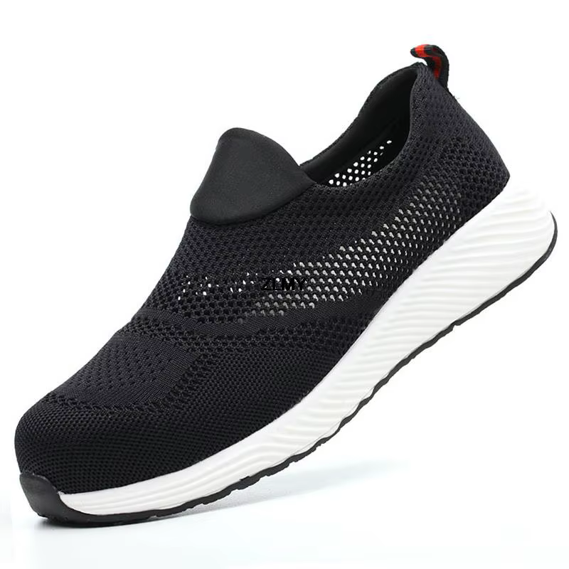 Chaussures de sécurité en maille pour hommes, chaussures de travail d'été à bout en acier, Anti-perf