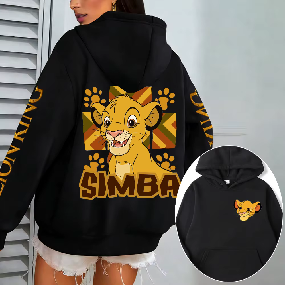 Sweat-shirt à capuche The Lion King pour homme, pull décontracté pour femme, dessin animé, nouvelle 