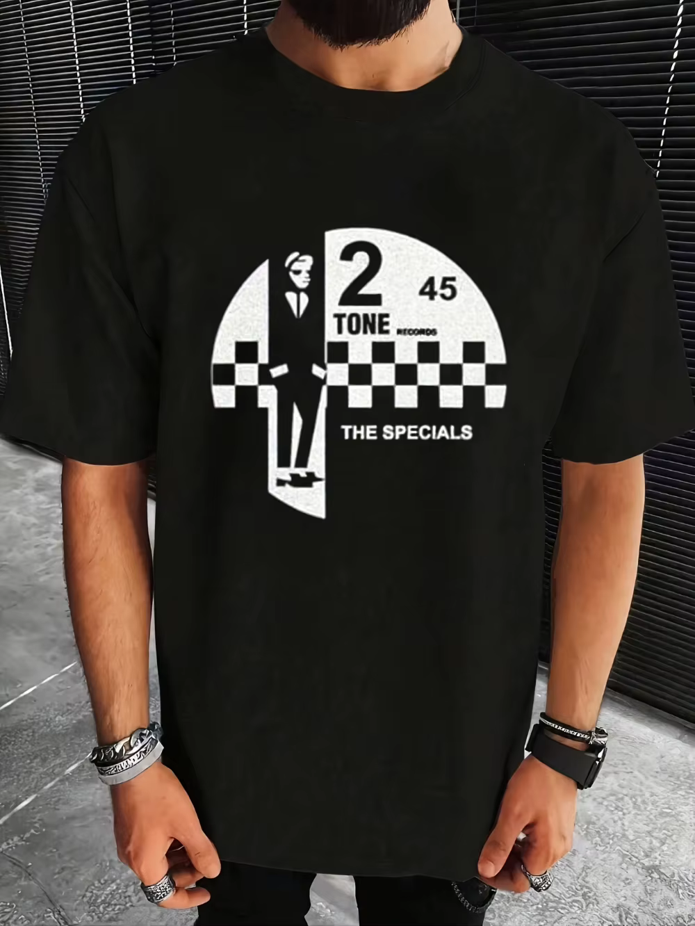 T-shirt The Specials 2 Tone Records pour hommes - T-shirt rétro avec logo musical britannique rare e