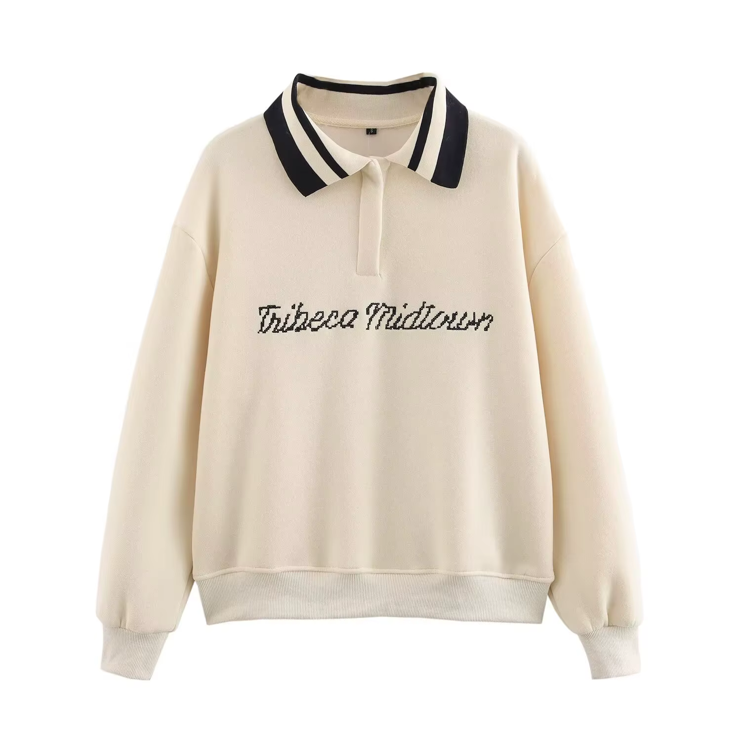Ensemble de jogging doublé polaire pour femmes, automne-hiver 2021, lettre brodée, revers, coupe amp