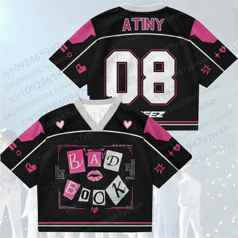 T-shirt de plage en jersey maille The Queen Bee Bad Book ATEEZ Golden Hour Part 5, style streetwear,