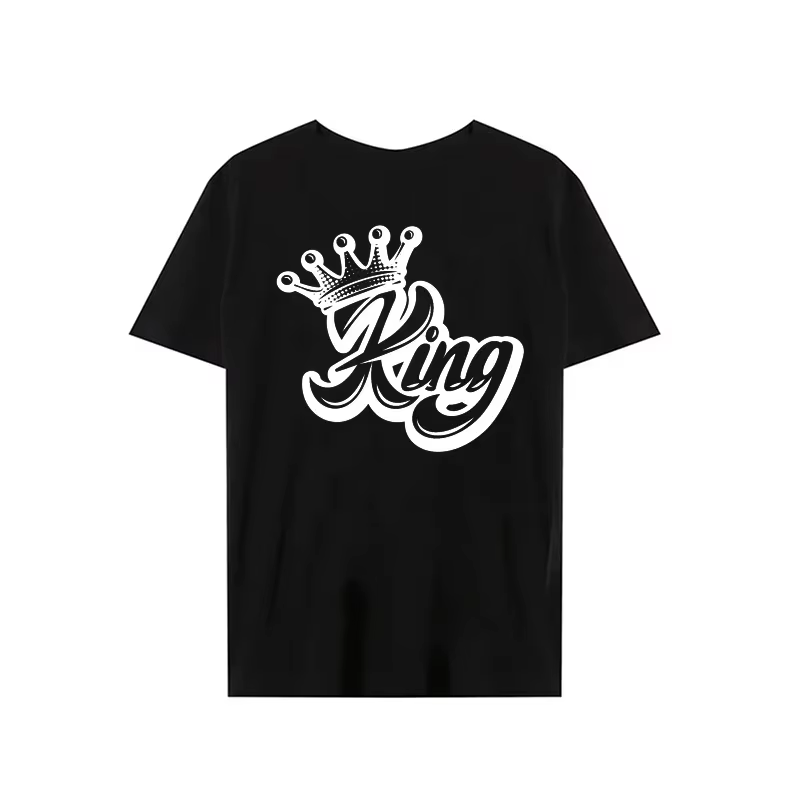 Roi reine couronne imprimer amoureux Couples T-shirt Harajuku femmes T-shirt couronne Couple corresp