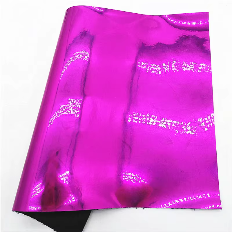 Cuir synthétique à paillettes noires avec étoiles et papillons de couleur Rose, rayures brevetées, m