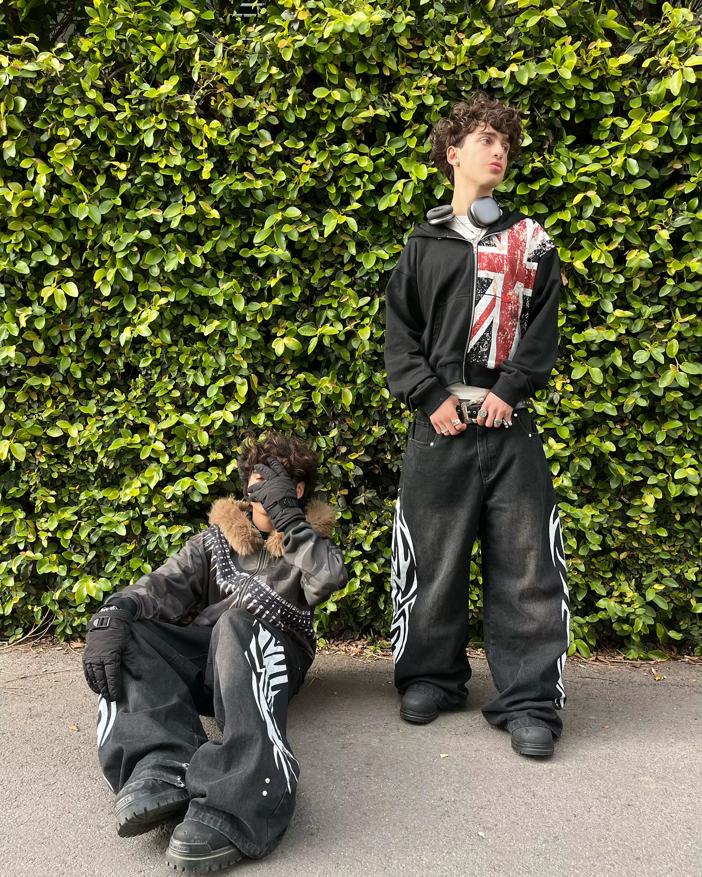 Harajuku uk sweat à capuche imprimé vêtements de sport sweat-shirt gothique surdimensionné y2k hauts