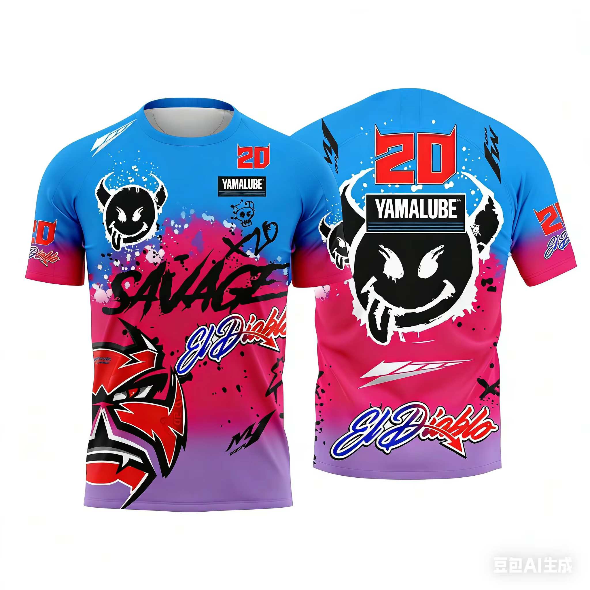 T-shirt à manches courtes pour hommes, motif imprimé en 3d, pour fans de course de moto n° 20, quatr
