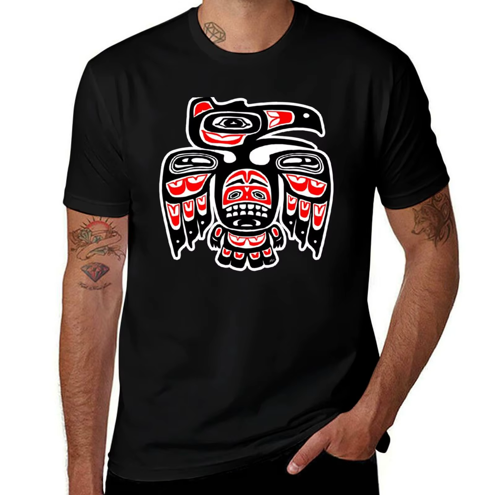T-shirt Alaskan Eagle, chemise basique décontractée en coton à manches courtes