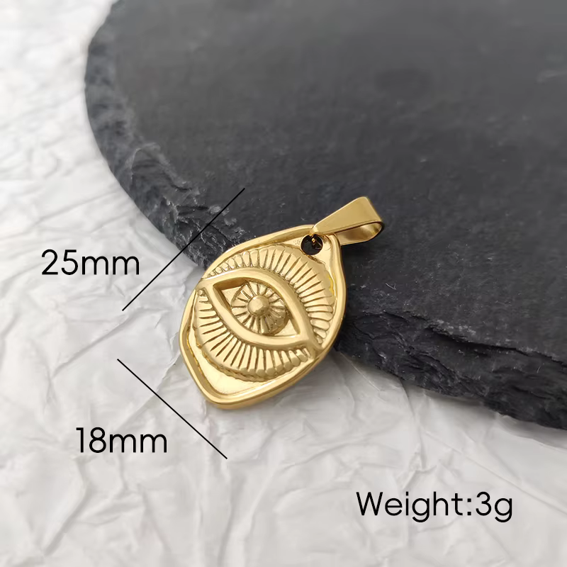 Collier maléfique Hip Hop Eyes - Bijoux pendentif oeil du diable pour hommes et femmes |   Cadeau re