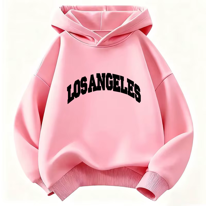 Sweat-shirt à capuche décontracté Y2K Los Angeles pour enfants – Vêtements tendance pour garçons et 