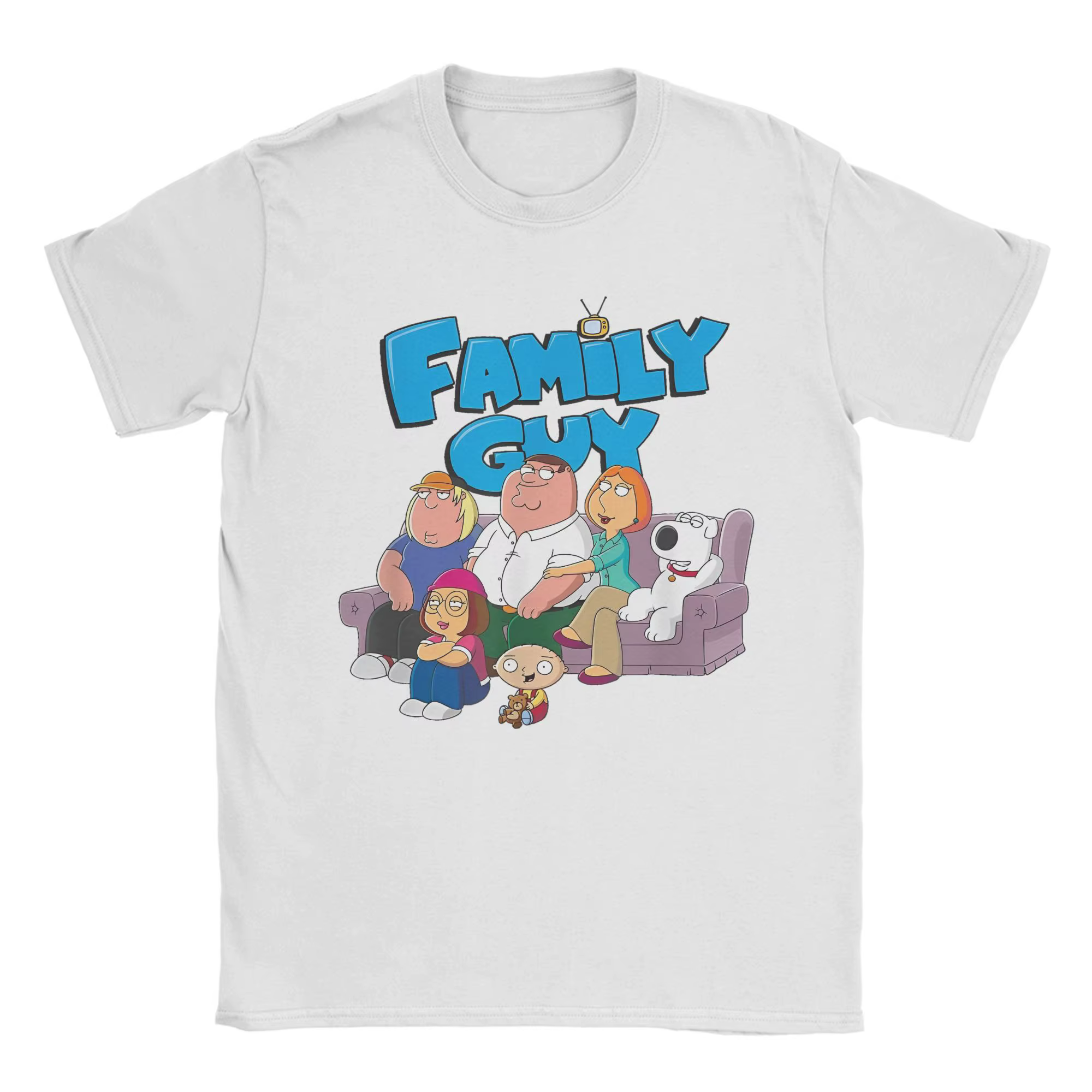T-shirt Griffin Family pour hommes et femmes, en coton, drôle, à col rond, à manches courtes, idée c