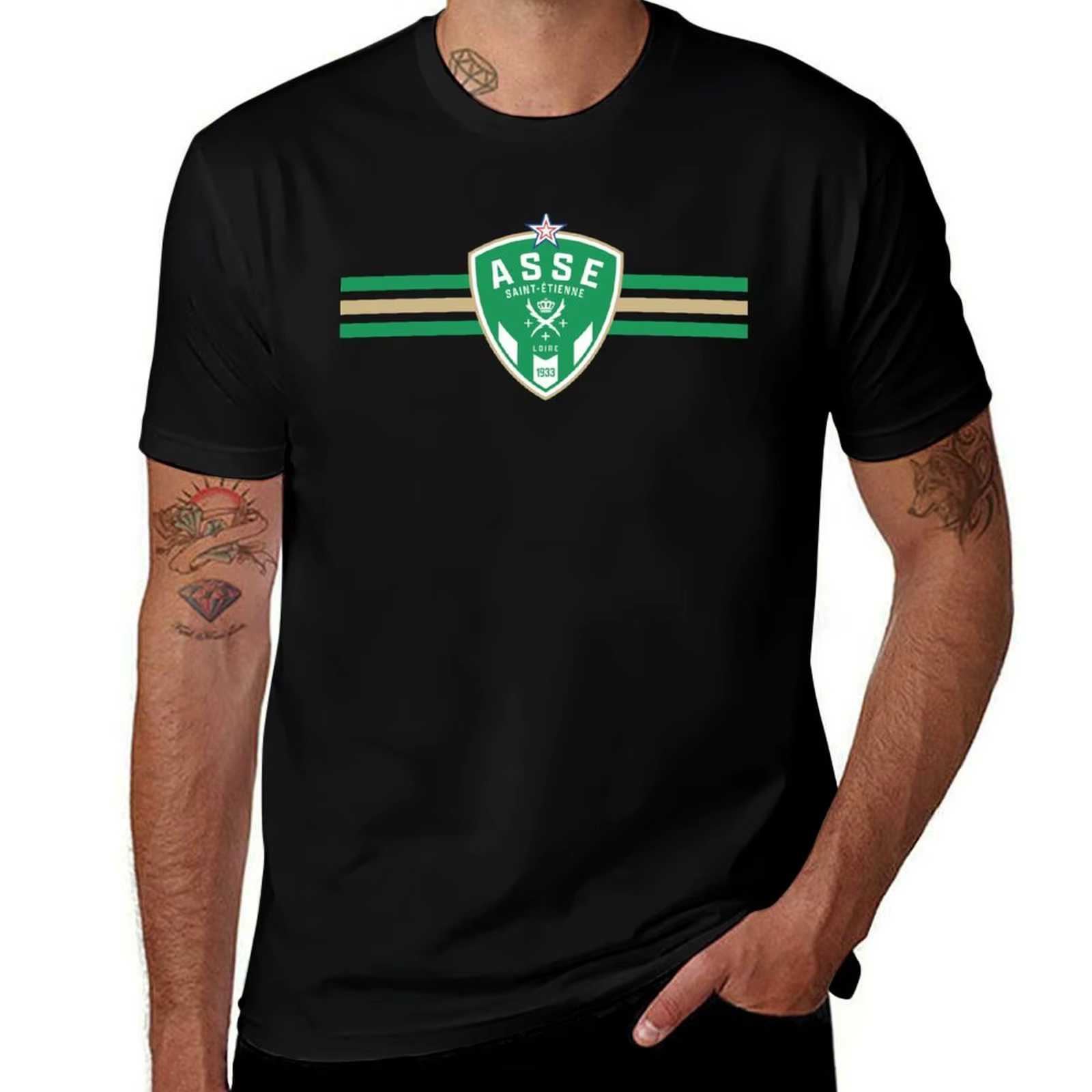 Saint-Etienne stéphanois St Etienne T-Shirt homme graphique T-Shirt homme t-shirts haute qualité mar