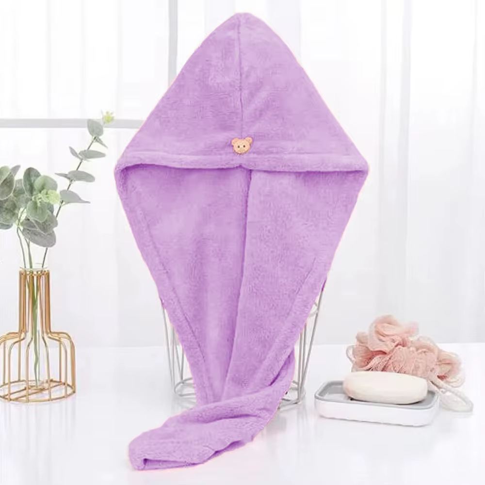 Femmes cheveux longs serviette de cheveux à séchage rapide serviettes en microfibre douce bonnet de 