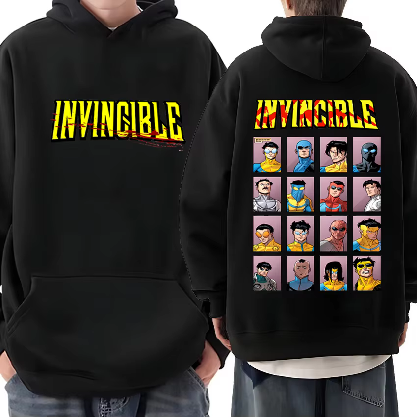 Invincible Mark super-héros Double face sweat à capuche imprimé hommes femmes harajuku vêtements pol