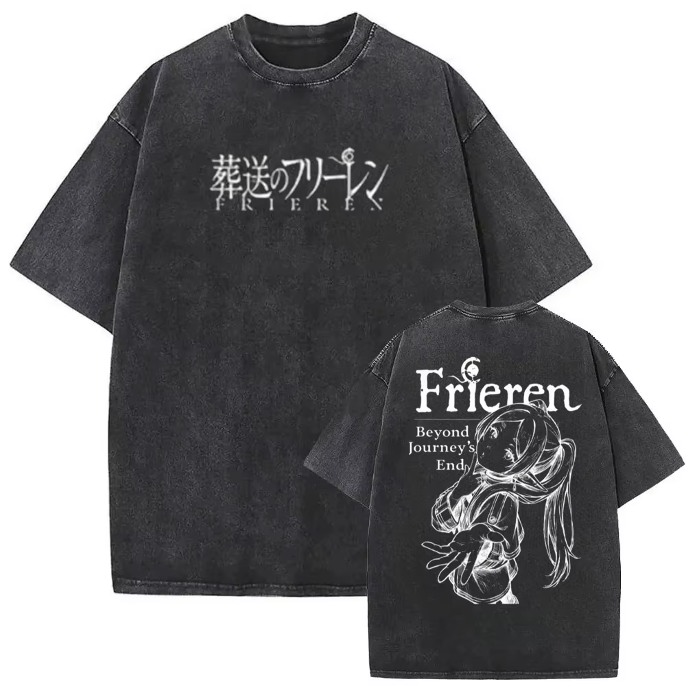 T-shirt Frieren Beyond Journey's End pour hommes, vêtements à manches courtes, t-shirts Vintage en c