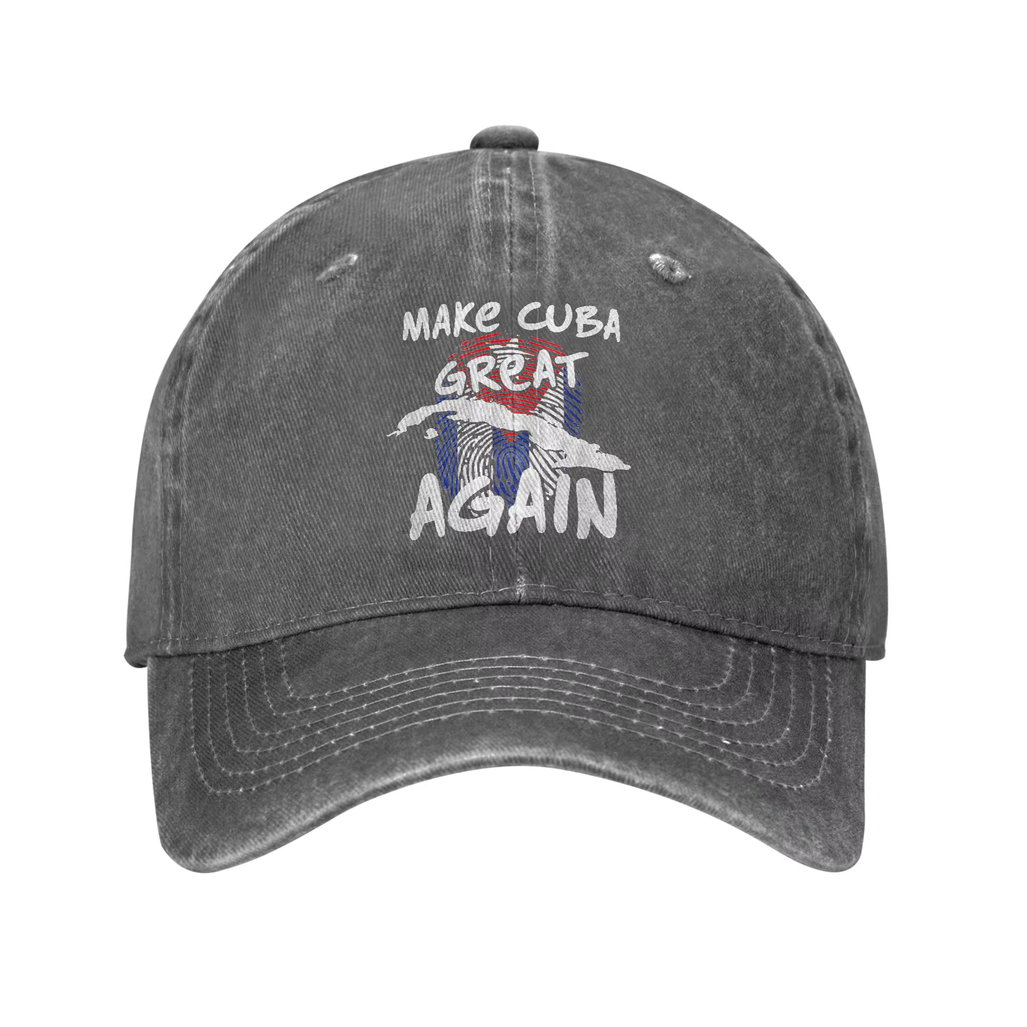 Casquette de baseball 'Make Cuba Great Again' pour femmes et hommes, casquette de camionneur avec lo