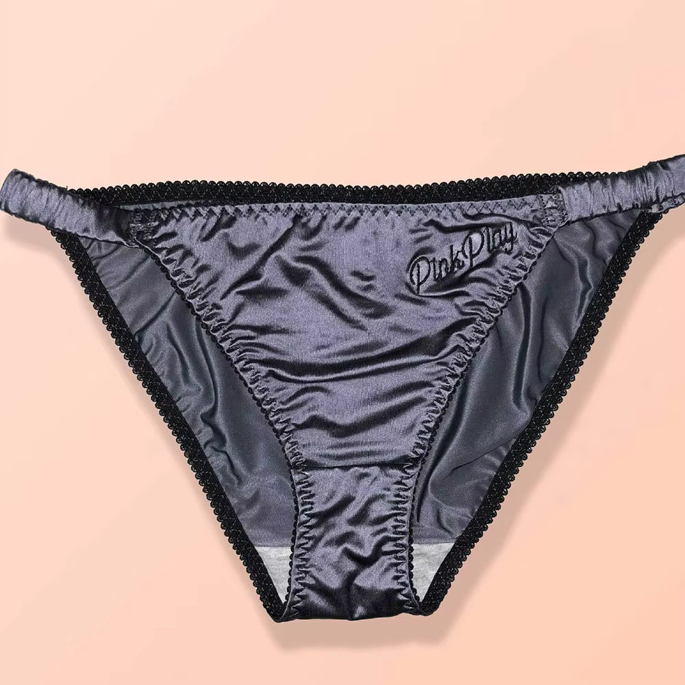 InjSatin-Culotte sexy pour femmes, sous-vêtements, slips, tissu polyamide, confortable