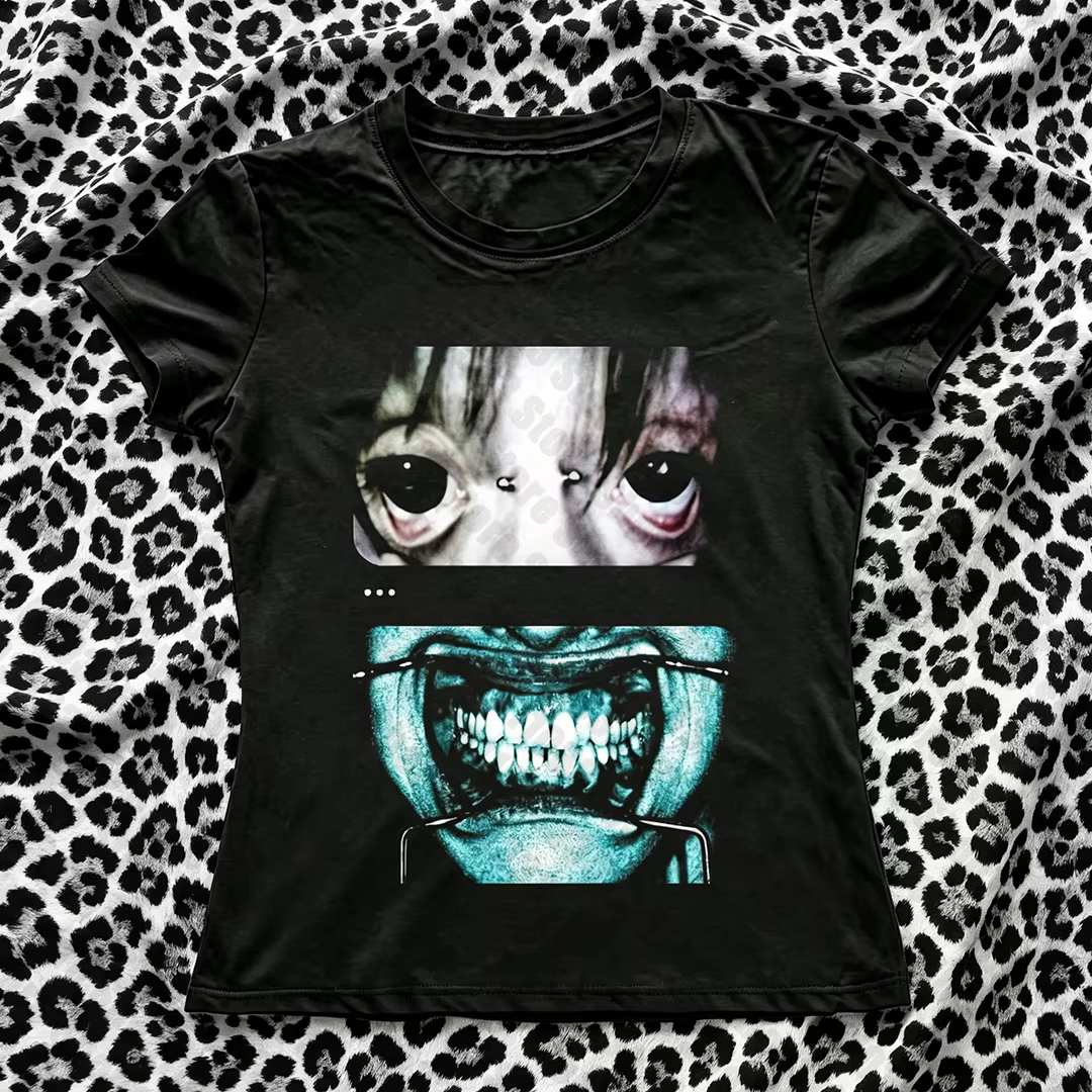 Vêtements pour femmes Harajuku, t-shirts à imprimés amusants, tops Y2k pour femmes, style Shoujo Gir