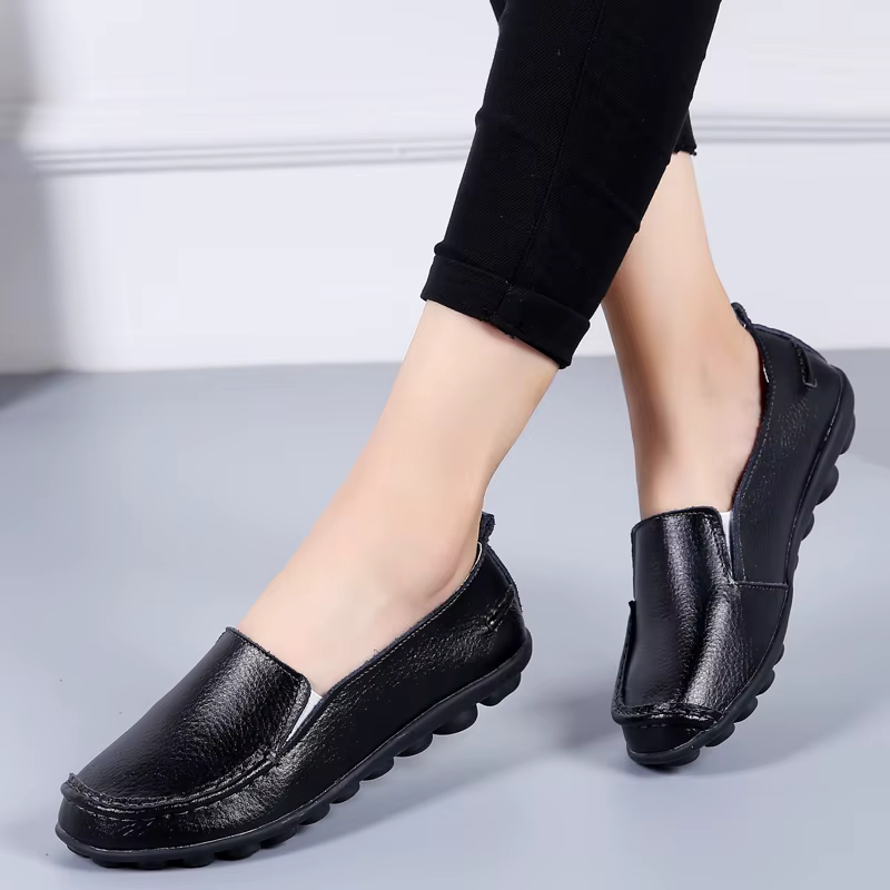 2024 nouveaux Mocasines femmes chaussures plates Femme chaussures décontractées souples en cuir véri