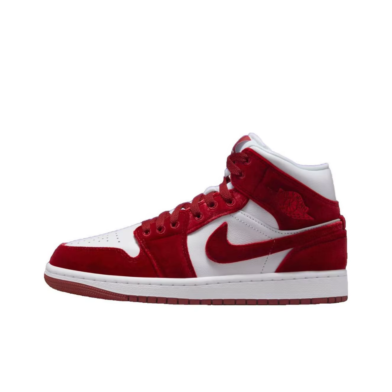 POIZON Jordan 1 Mid Se Red Velvet pour femme FZ3334-100