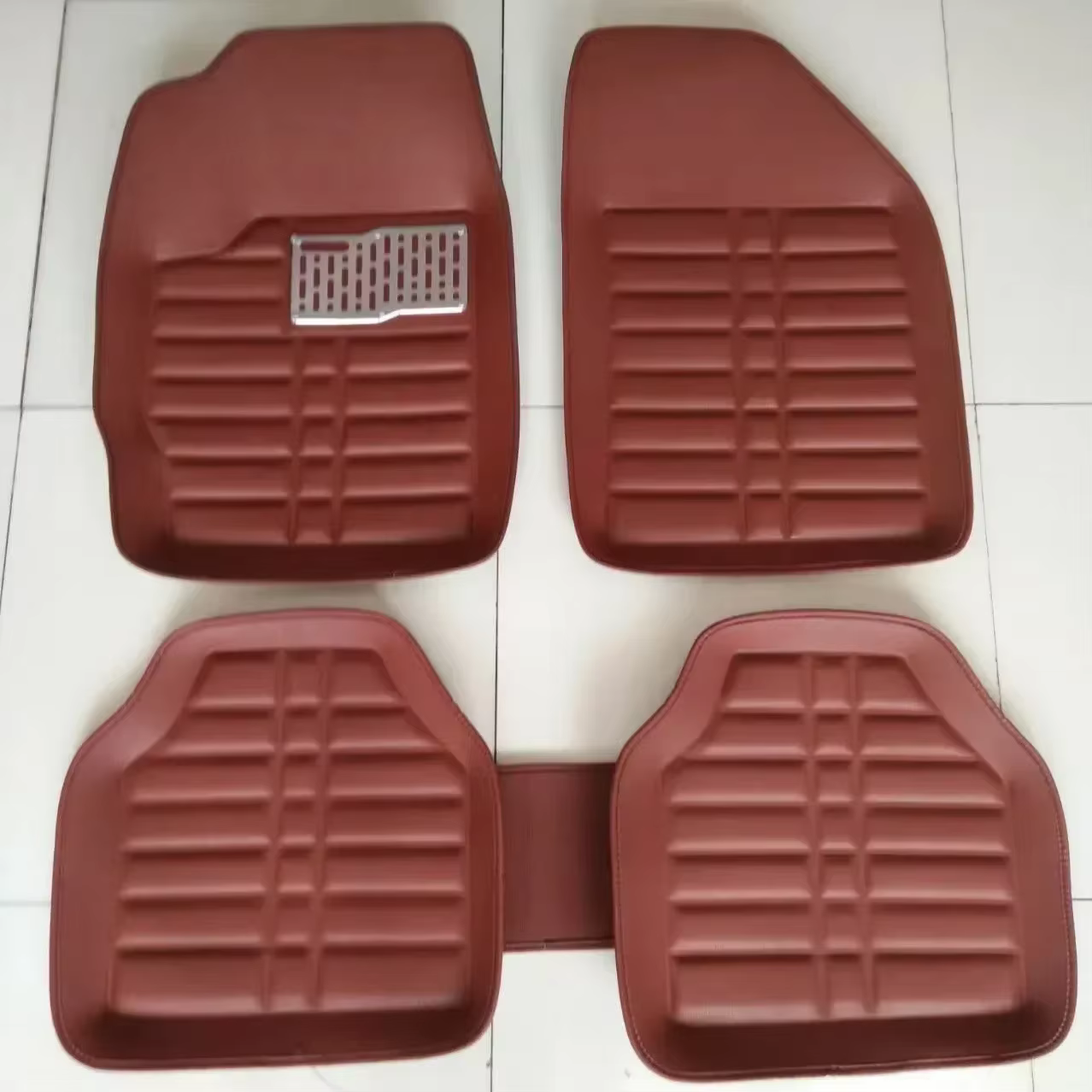 Tapis de sol de voiture universel antidérapant, nouvel intérieur de voiture en cuir PU, accessoires 