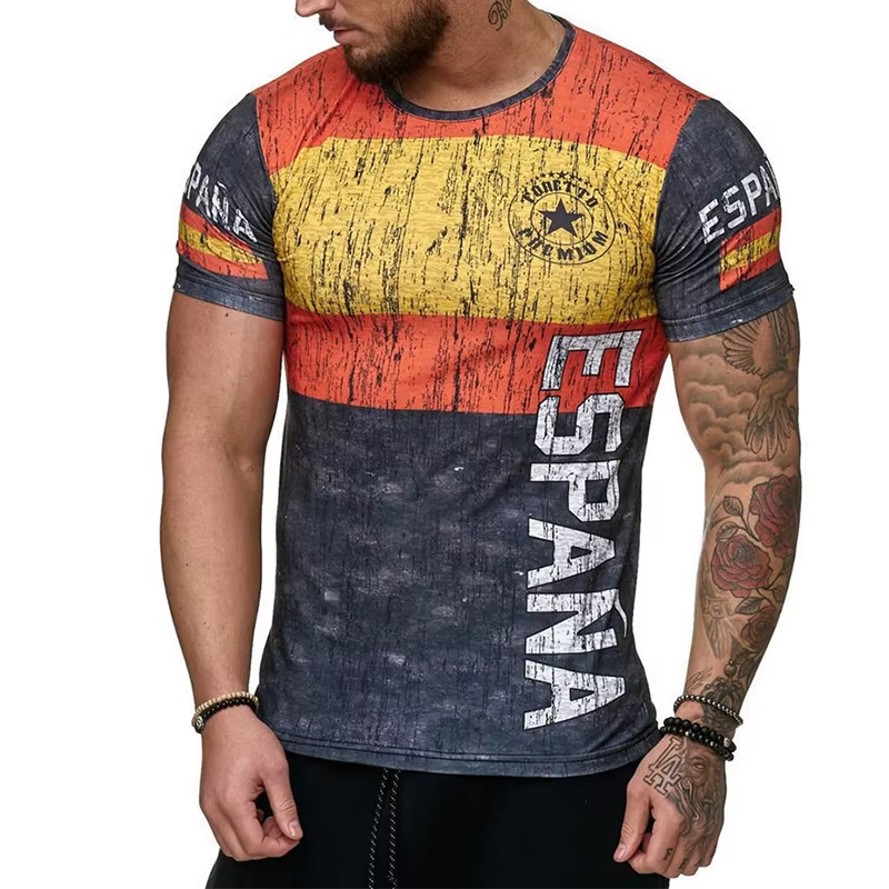 Portugal espagne suède graphique T-shirt vêtements pour hommes rétro rue décontracté t-shirts classi