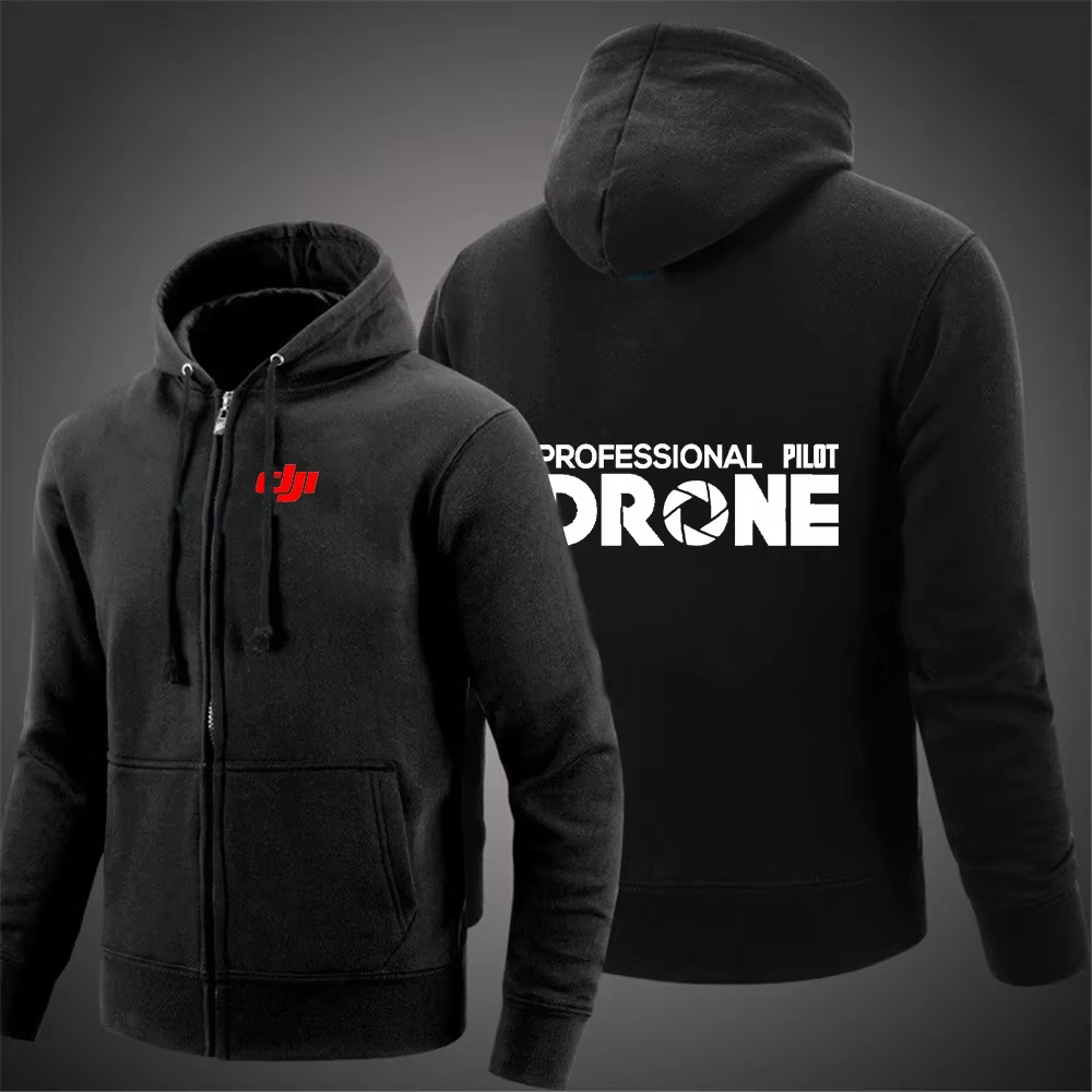 Dji pilote professionnel Drone printemps automne décontracté hommes couleur unie fermeture éclair pu
