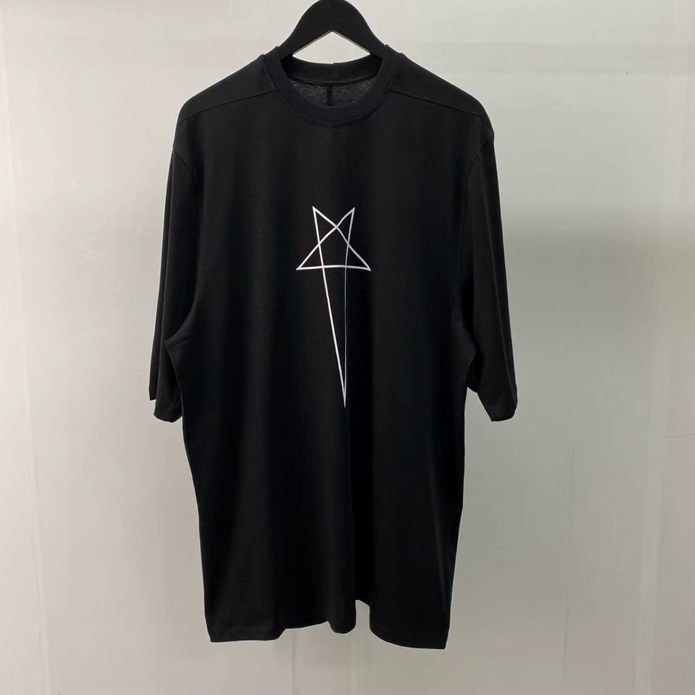 T-shirt homme et femme 100% coton, vêtement gothique, hip hop, long, surdimensionné, noir, été