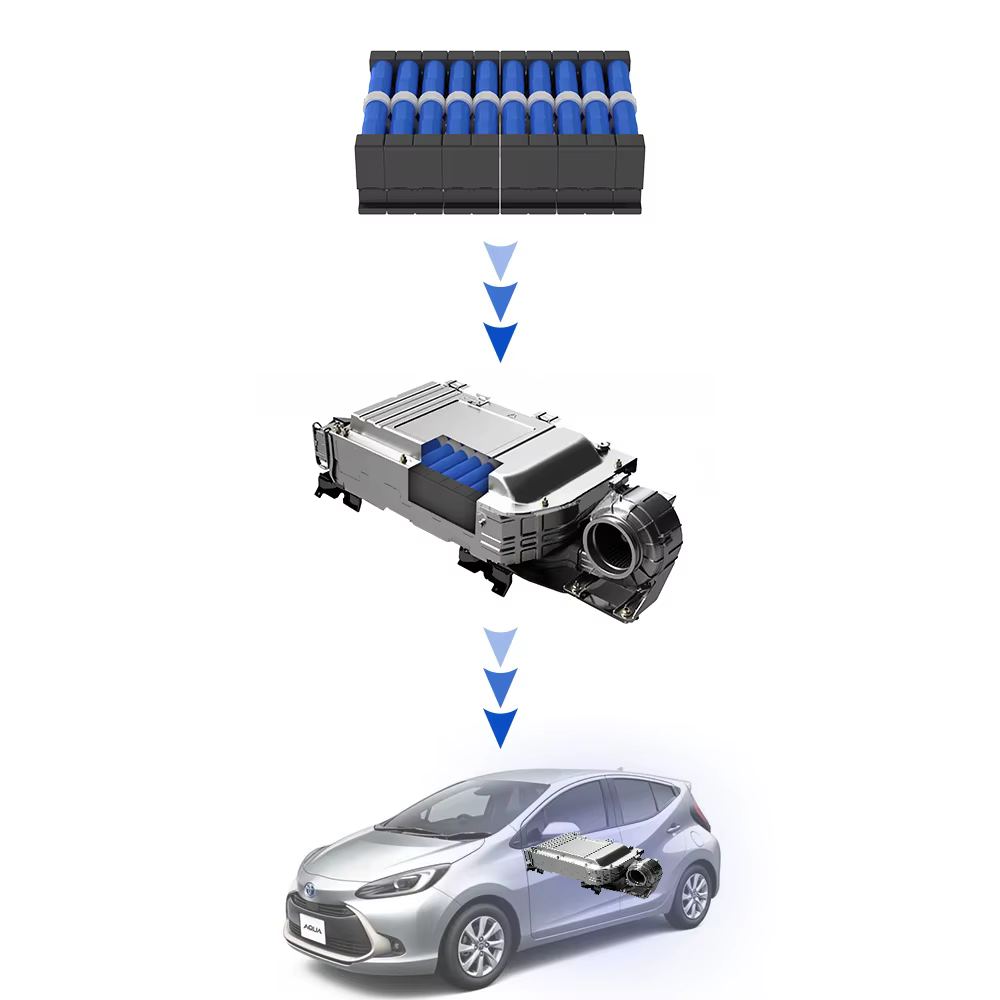 Batterie de voiture hybride Rechargeable Yaste 144V 6.5Ah batterie Nimh Aqua HEV pour batterie hybri