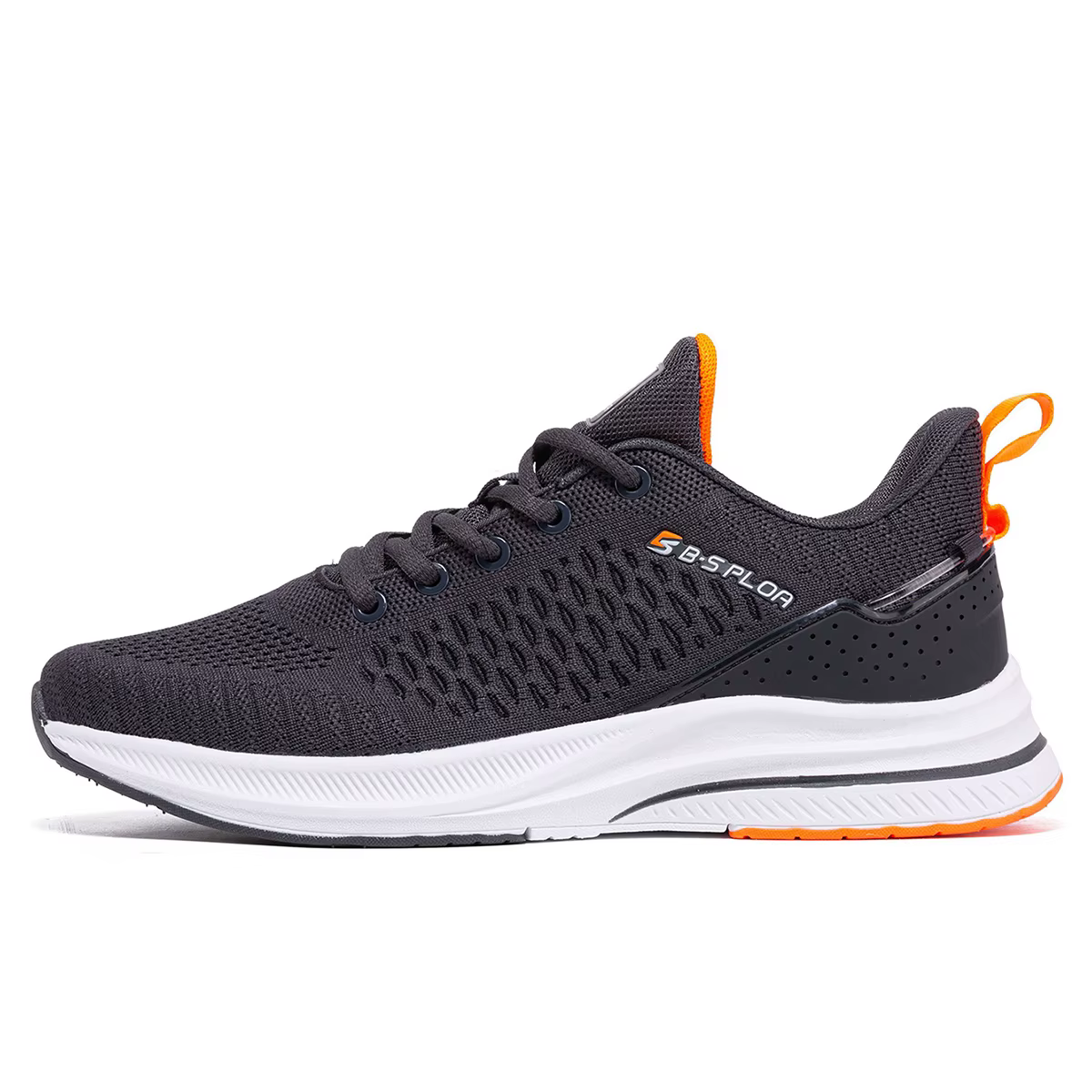 Baasploa Chaussures de sport pour hommes, en tricot, confortables, légères, avec coussinets de souti
