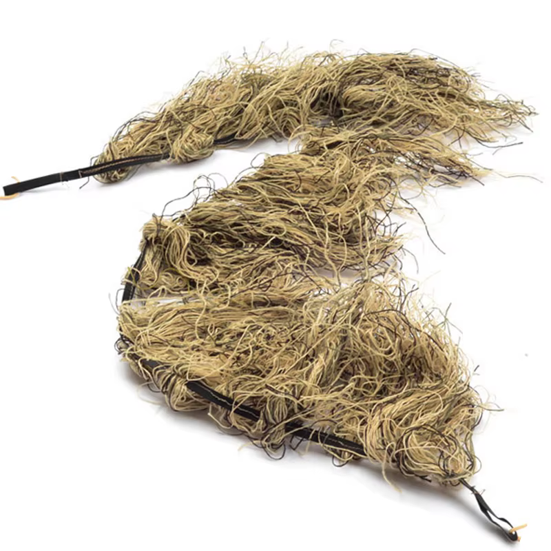 Outdooor Jungle désert couleur herbe style chasse enveloppement corde Ghillie costumes trucs couvert