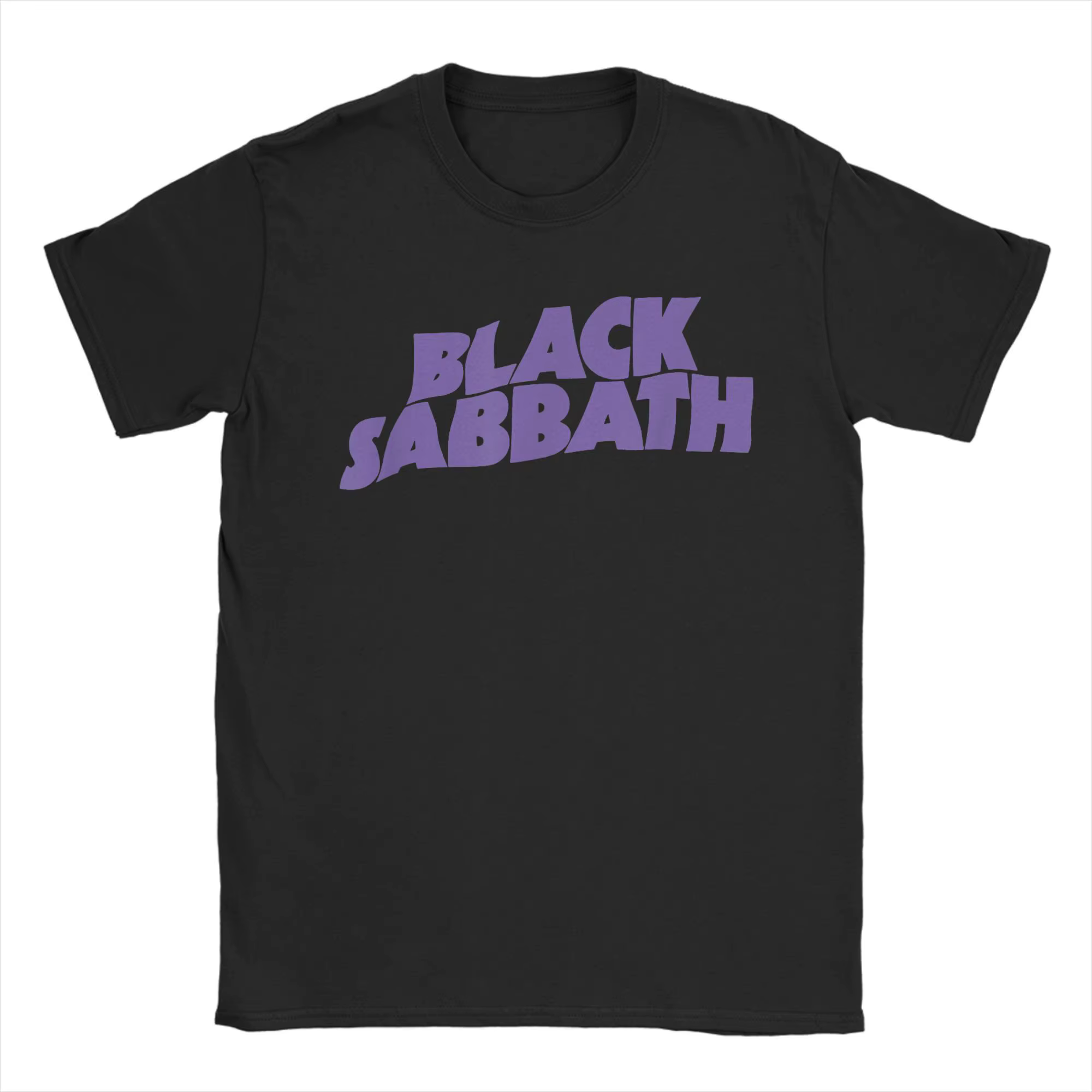 Black Sabbath violet Logo t-shirt plage Y2K T-Shirts drôles 100 coton loisirs t-shirt pour hommes ma