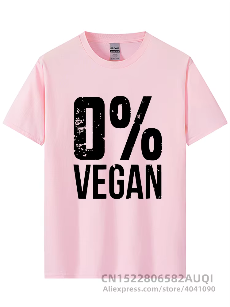 Zero Percent Vegan drôle BBQ Carnivore mangeur de viande T-Shirt haut T-shirts pour hommes impressio