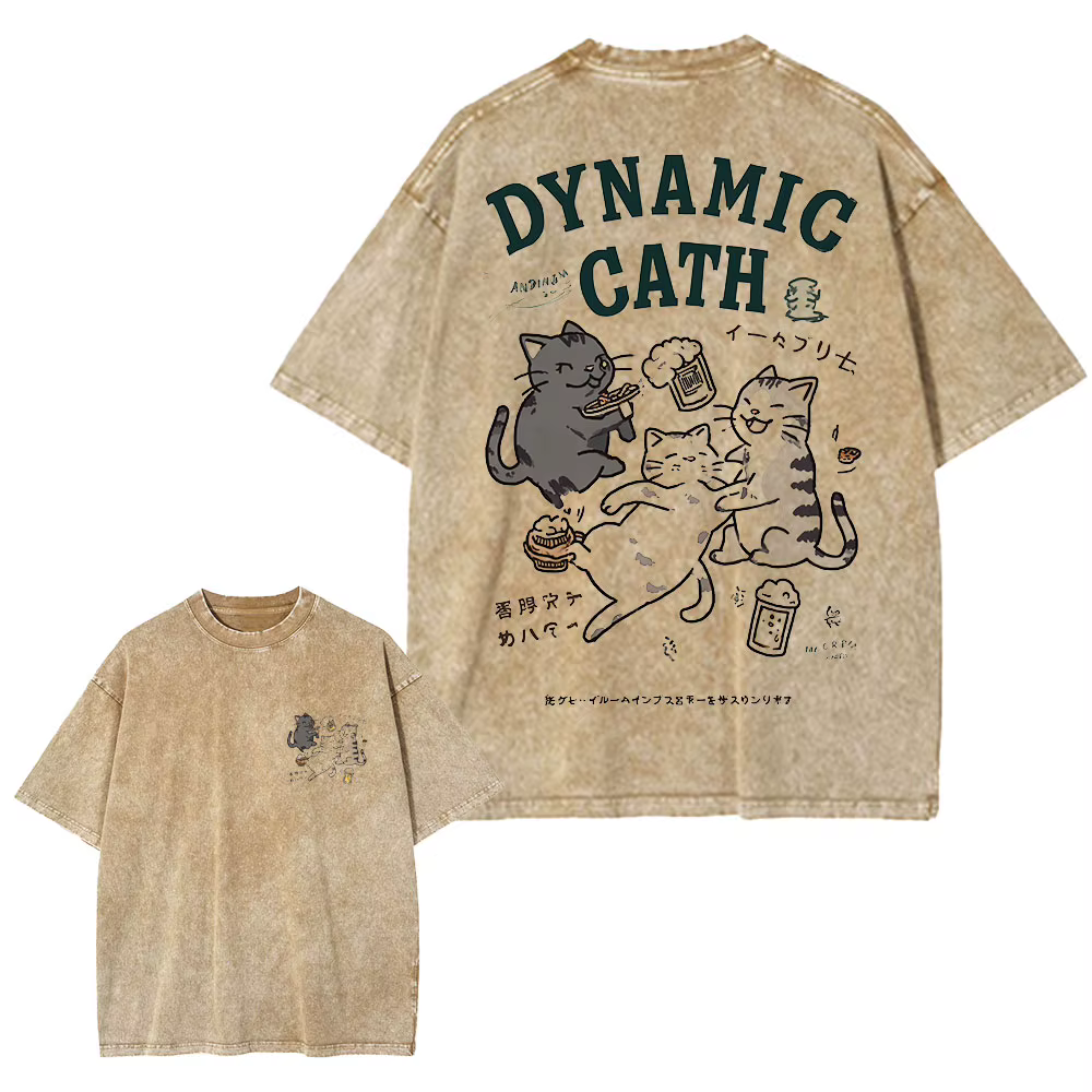 T150 Funny Cartoon Cat Graphic T Shirt Men Cotton Tshirt Short Sleeve Tops Tees Hip Hop Japanese Har