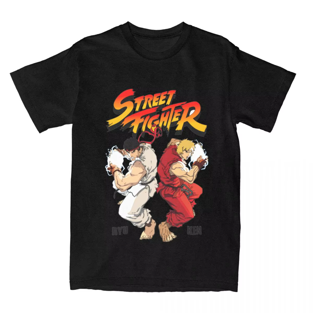 T-shirt Ken Vs Ryu Street Fighter pour hommes et femmes, 100% coton, vêtements drôles, cadeau d'urge