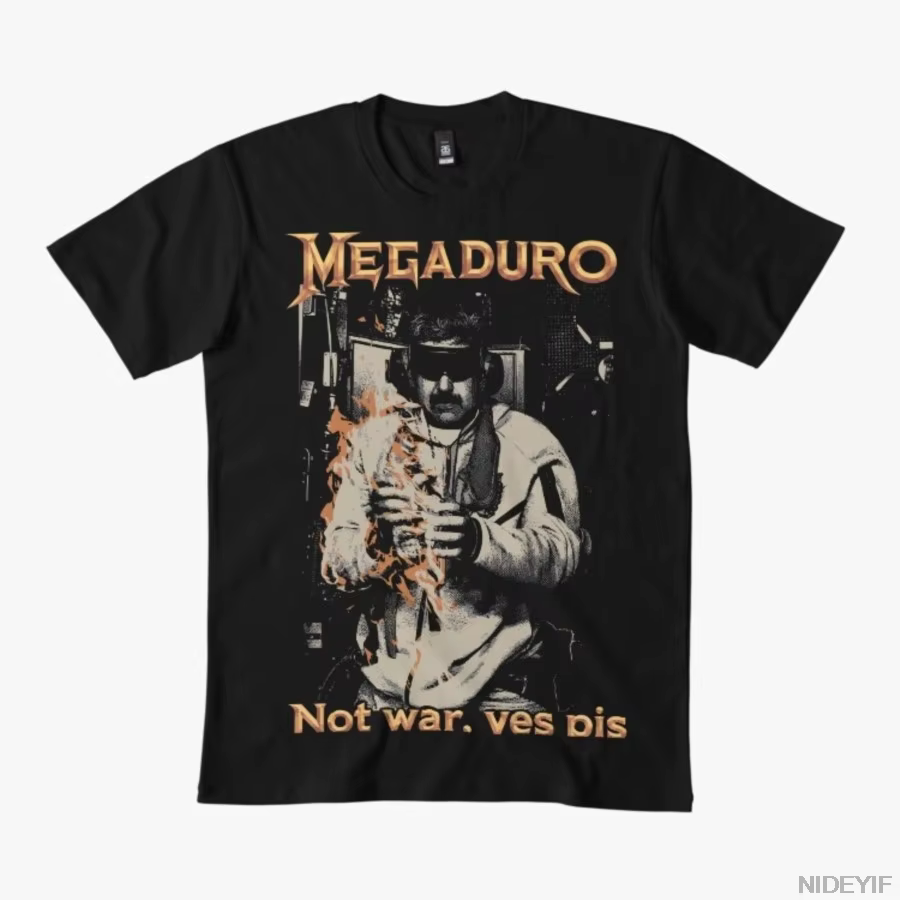 T-shirt Megaduro Not War Yes Pis Political Parody pour hommes et femmes, 100% coton, hauts à manches
