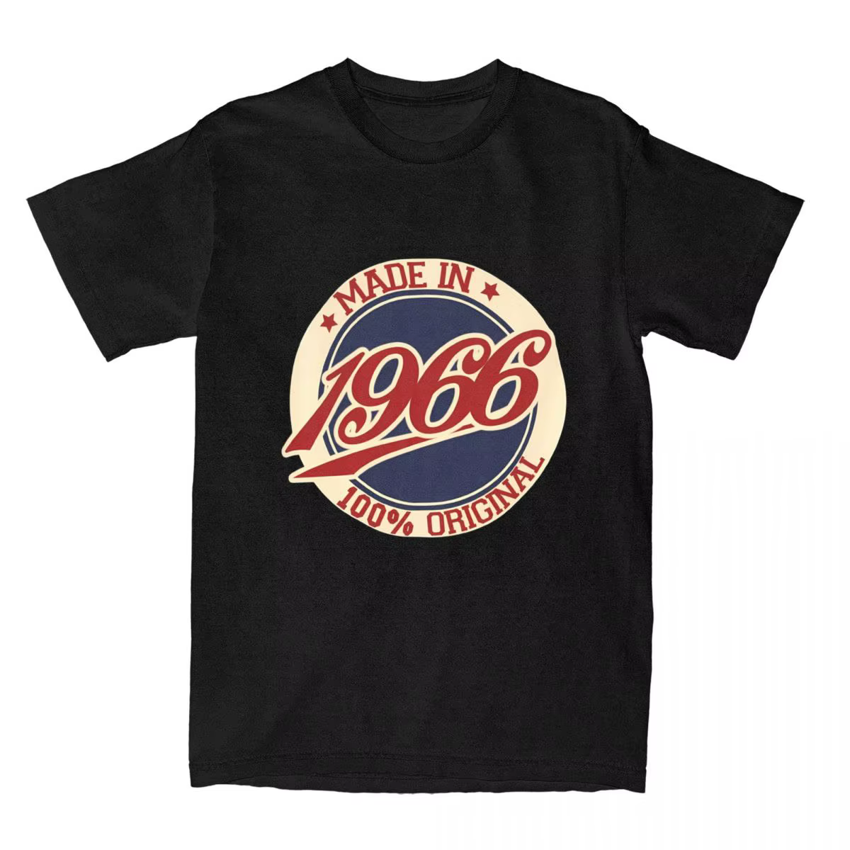 T-Shirt à Manches Courtes pour Homme, Haut en Coton, Vintage, Hip Hop, Fait en 1966