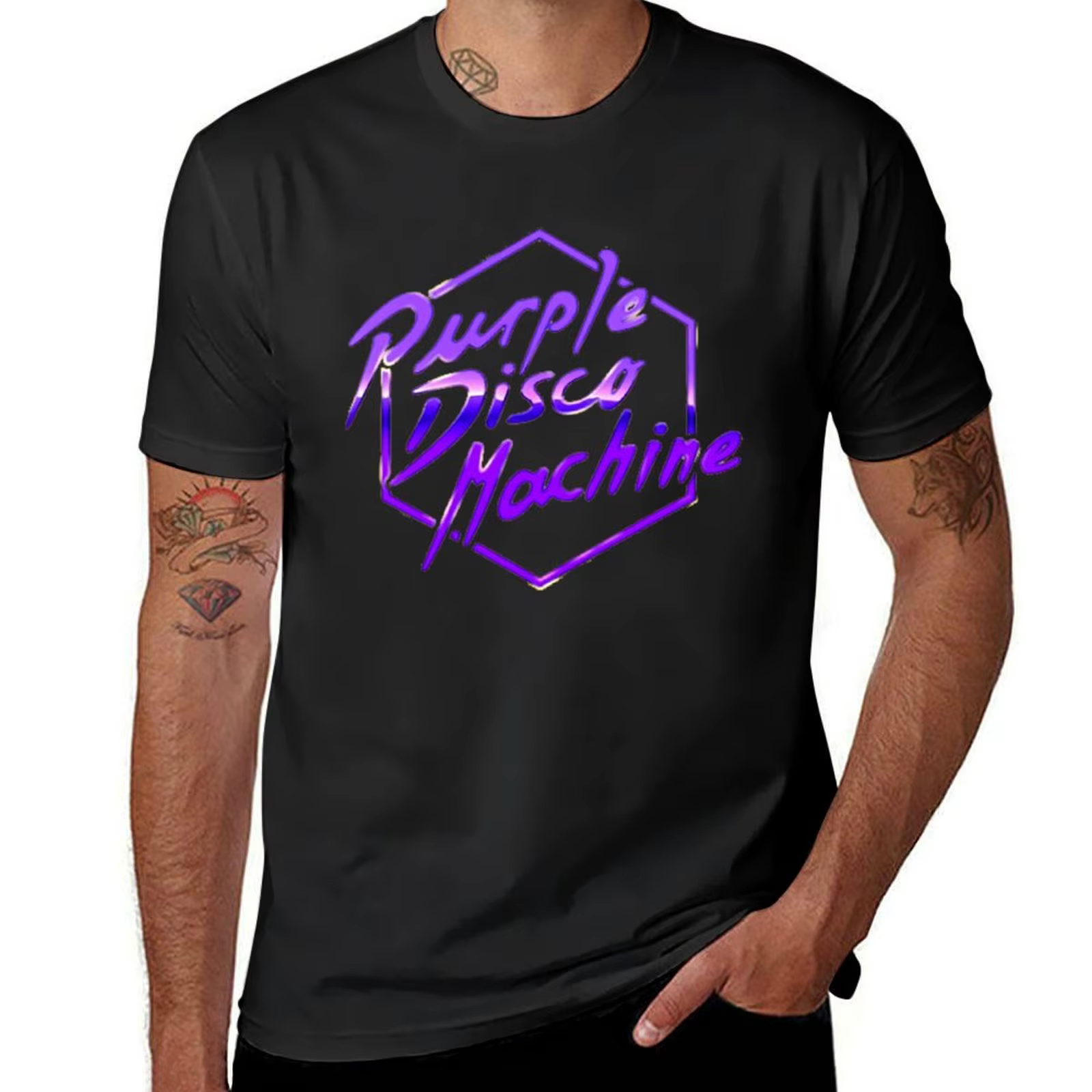 Violet Disco Machine dj allemagne T-Shirt personnalisé vêtements d'été hommes t-shirts drôles