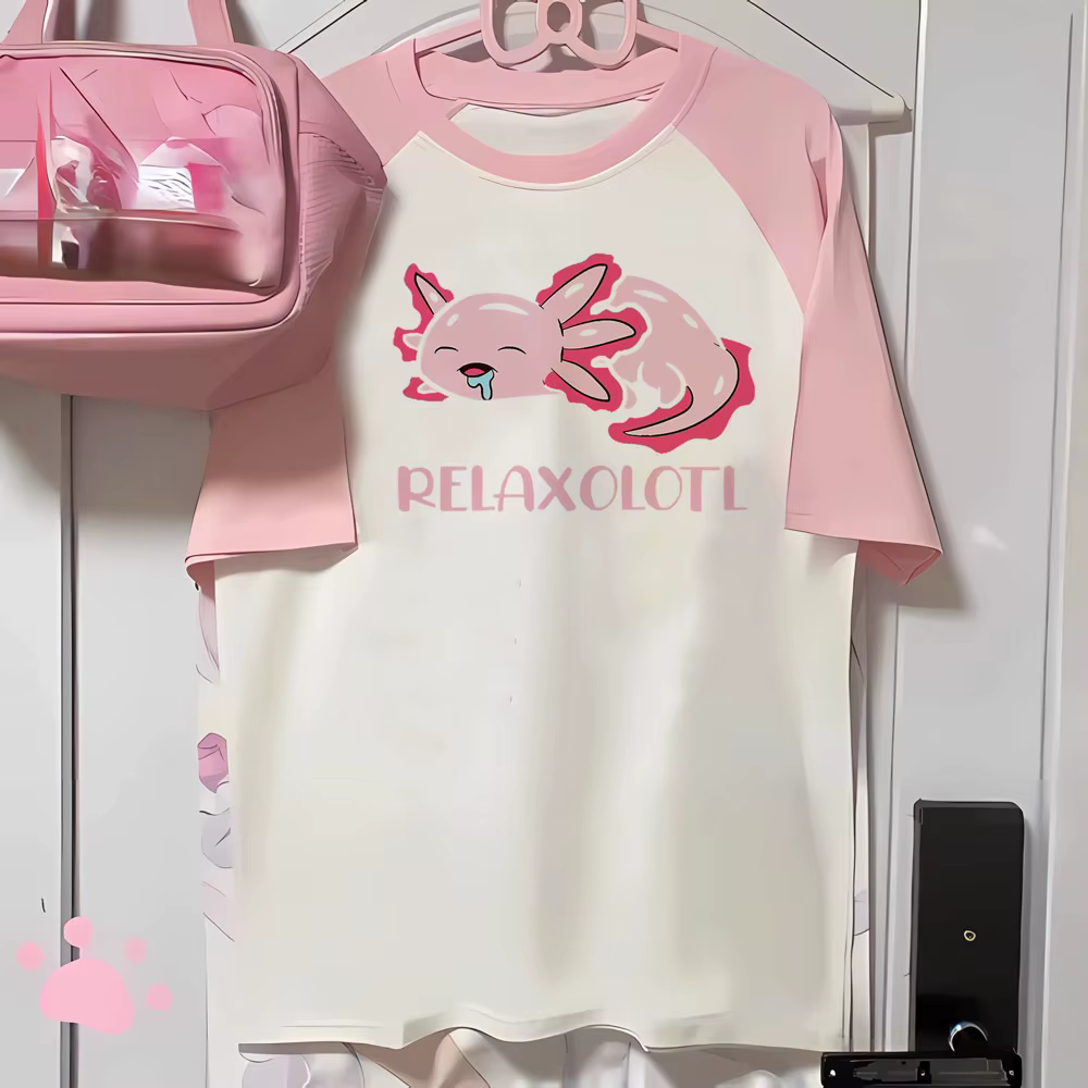 T-shirts Axolotl pour enfants, T-shirt à imprimé graphique, pour garçons/filles, à manches courtes, 