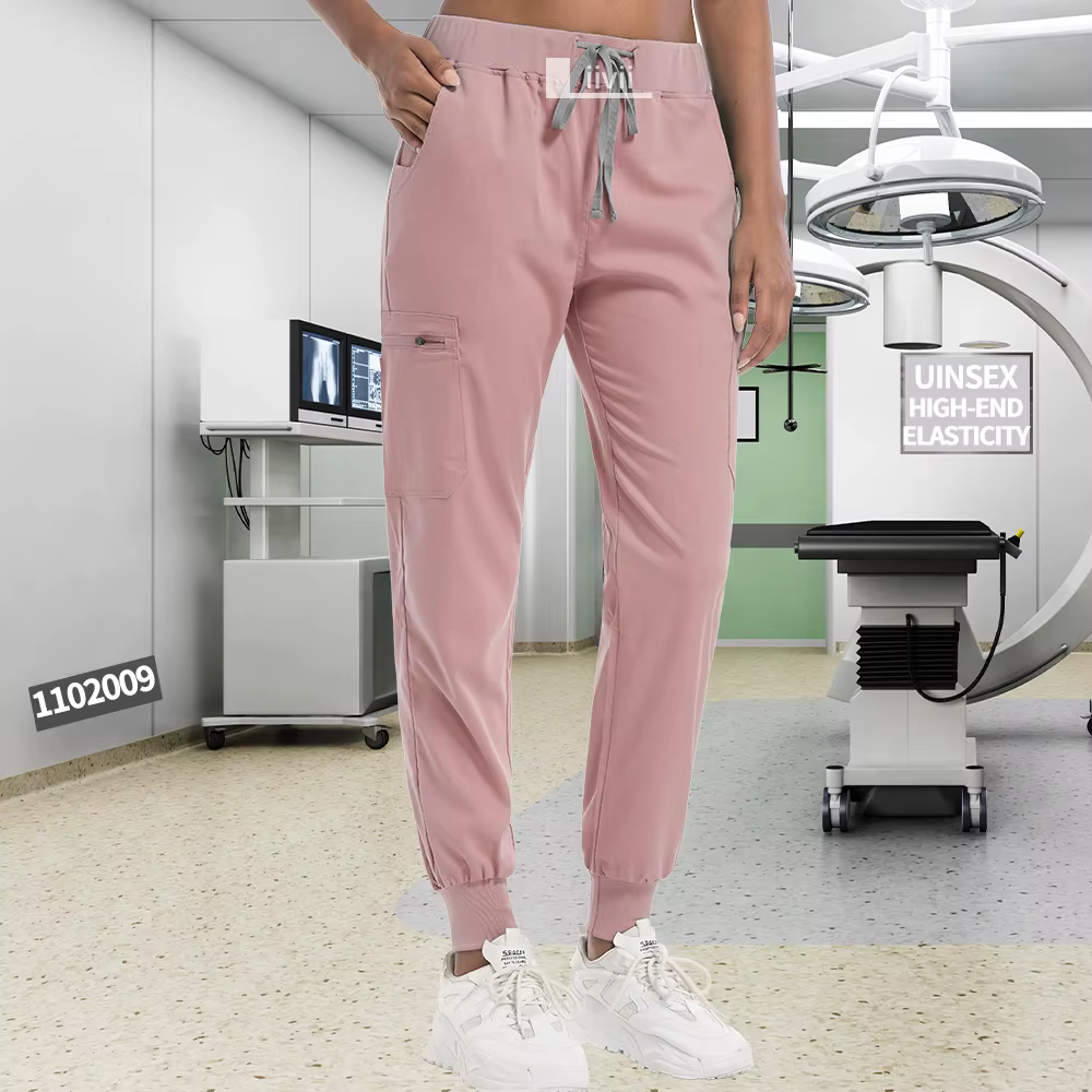 Pantalon de jogging unisexe, pantalon de travail, taille élastique de haute qualité, bas d'uniforme 